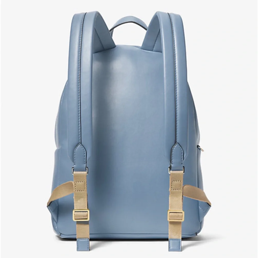 MICHAEL KORS Maisie Medium Pebbled Leather 2-in-1 Backpack DENIM COLOR - Picture 4 of 16
